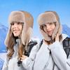 Women Autumn Winter Warm Ear Protector Hat Cold Resistant Imitation Fur Hair Outdoor Cycling Bomber Hat Sweet Cute Lei Feng Hat