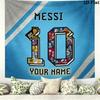 Custom Name Lionel MessiPrinted Tapestry – Wall Hanging for Bedrooms, Dorms, and Home Decor