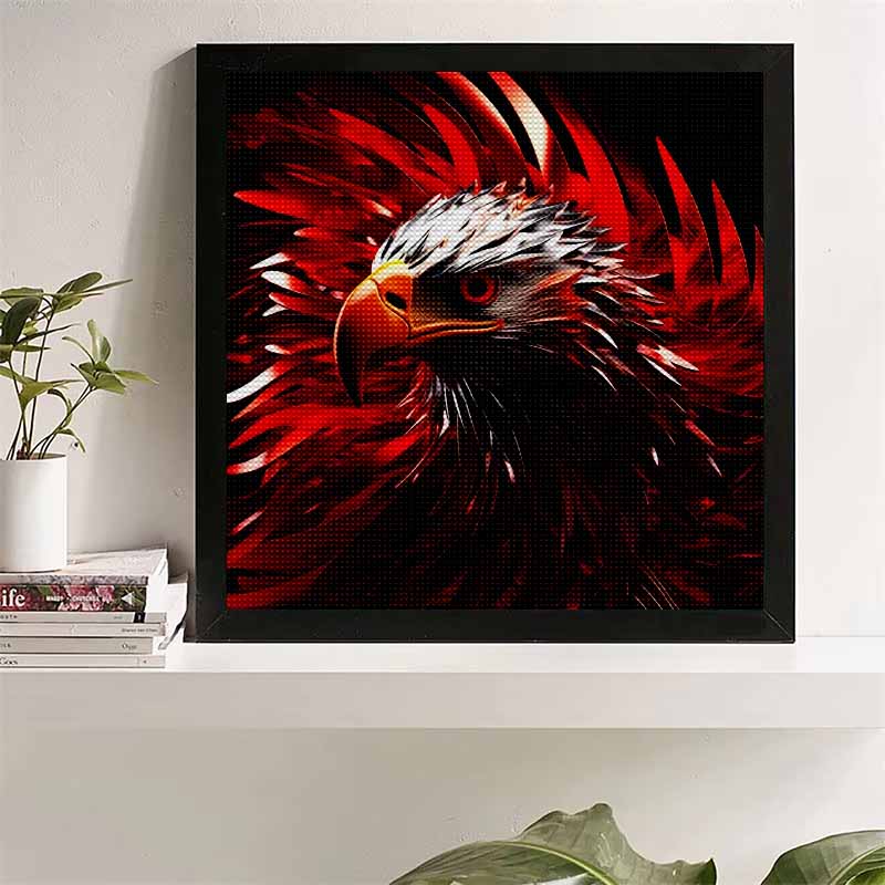 New Arrival 5D DIY Full Circle Diamond Painting "Red Flying Eagle" Embroidery Cross Stitch Home Decor Gift