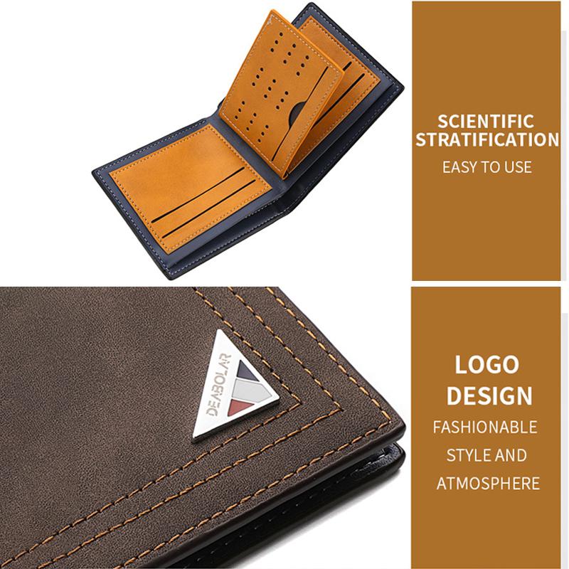 Frosted Leather Car Logos Wallet Coin Pocket Photo Card Men Purses For Volvo XC90 V90 V60 XC60 V40 S80 S60 S90 C40 XC40 V70 XC70