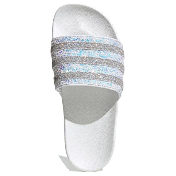 adidas Оригинальные ADILETTE Подошва из композитного материала Кристальные Нескользящие Шлепанцы Женские Белые EE4810