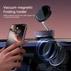 Vacuum Suction Magnetic Phone Holder with 360 Degree Rotation,Handsfree Magnetic Foldable Phone Mount for Car/Smooth Surface