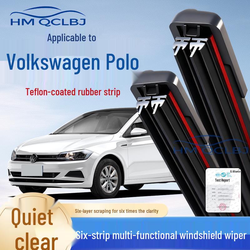Универсальная бескаркасная щетка стеклоочистителя для VW Polo - Многофункциональная двойная полоса, 6-слойная конструкция