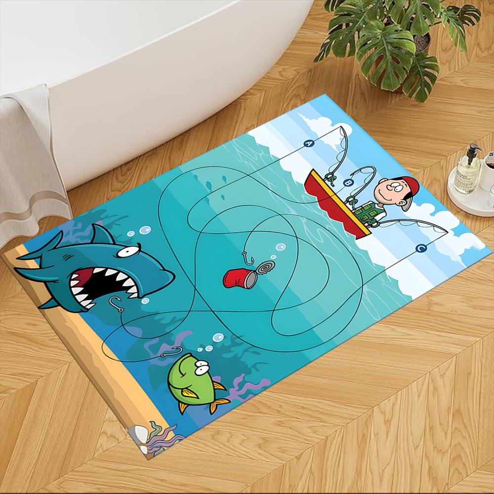 Racing Game Track Adventure Non-Slip Home Carpet Design for Office Decor Living Room Bedroom Gift