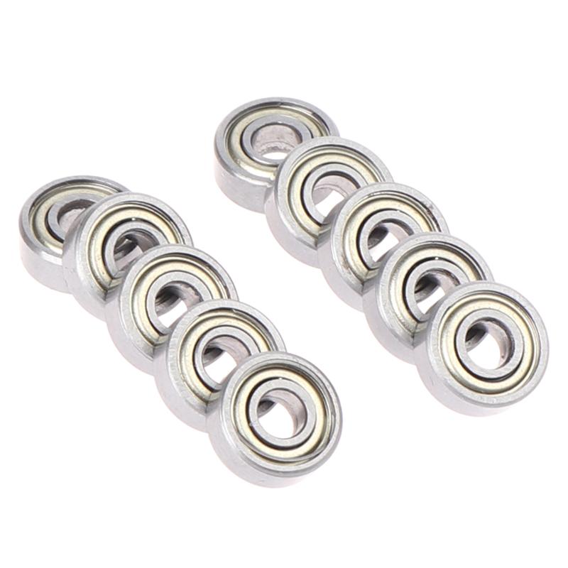 10pcs Deep Groove Spherical Carbon Steel Miniature Bearings Double Shielded Miniature High-carbon Steel Single Row 6 Models