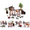 PRETYZOOM Diorama Animal Model Farm Ranch Animal Figure Set Animal Mini Scene Collection Animal Model Mini Mini Garden Decoration Model