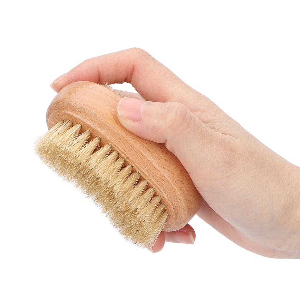 Double Sided Wooden Nail Brush Portable Fingernail Toenail Cleaning Scrub Brush Multifunctional Nail Care Tool for Men Women Daily Use