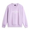 Li Ning Sports Lifestyle Series свитер с буквенным принтом флисовая свободная толстовка с длинным рукавом женская толстовка сумеречно-фиолетового цвета AWDU446-4