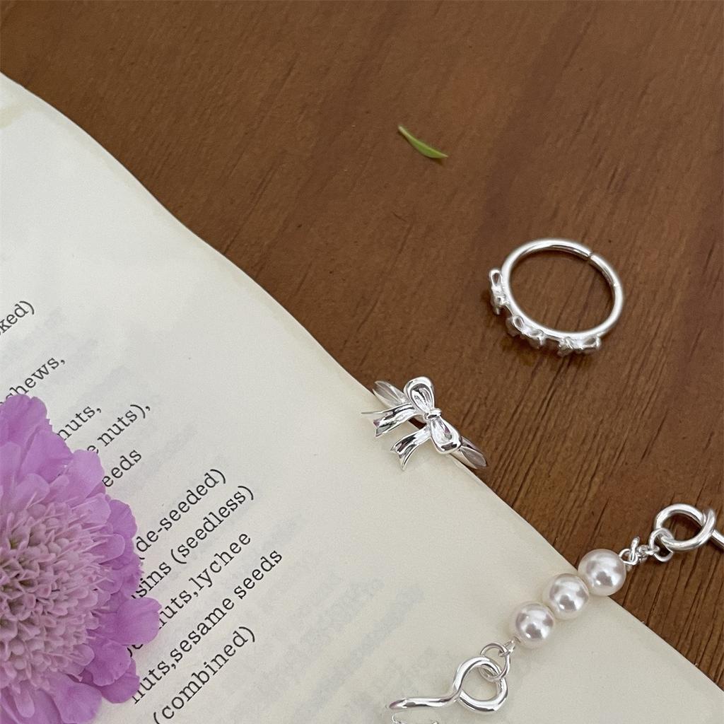 925 ленточное кольцо-бантик женское простое высококачественное кольцо на указательный палец легкое роскошное нишевое универсальное кольцо новое