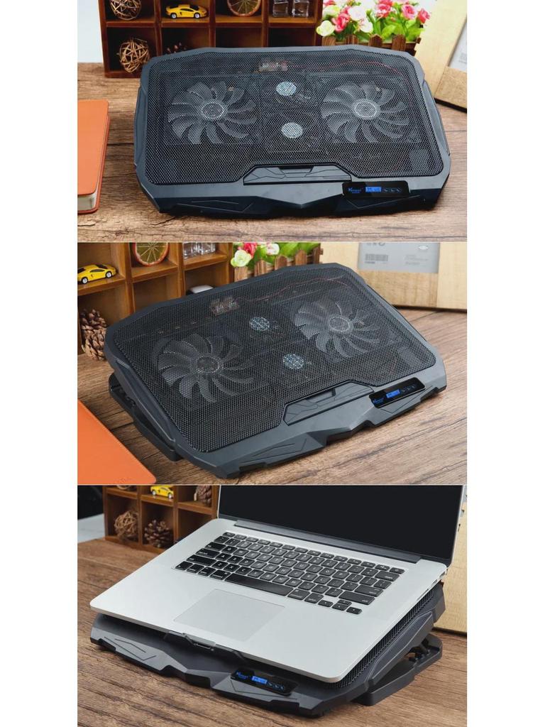 Adjustable Speed Laptop Cooling Pad for 13", 14", 15.6" Laptops with Radiator and Fan Base