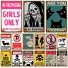Retro Wall Art Mural Outdoor House Bathroom Home Room Decorations Decor Vintage Metal Signs Plates Tin Sign Posters Man Cave Bar