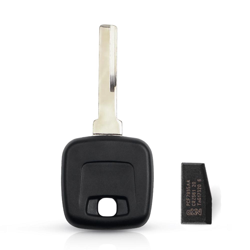 KEYYOU Replacement Key Shell Fit For VOLVO S40 V40 S60 S80 XC70 Key Blank Remote Key Case Uncut HU56R Blade Fob ID48 ID44 Chip