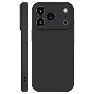 Роскошный черный матовый чехол для телефона для iPhone 11 14 15 16 17 Pro Max 17 Air 15 Plus Mini 16E Силиконовый мягкий задний чехол