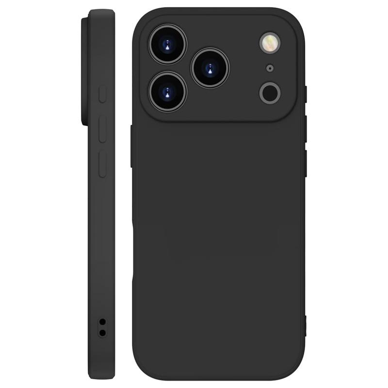 Роскошный черный матовый чехол для телефона для iPhone 11 14 15 16 17 Pro Max 17 Air 15 Plus Mini 16E Силиконовый мягкий задний чехол