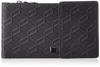 Складной кошелек Soratina с фрактальной итальянской кожей с тиснением и отделением для проездного, черный