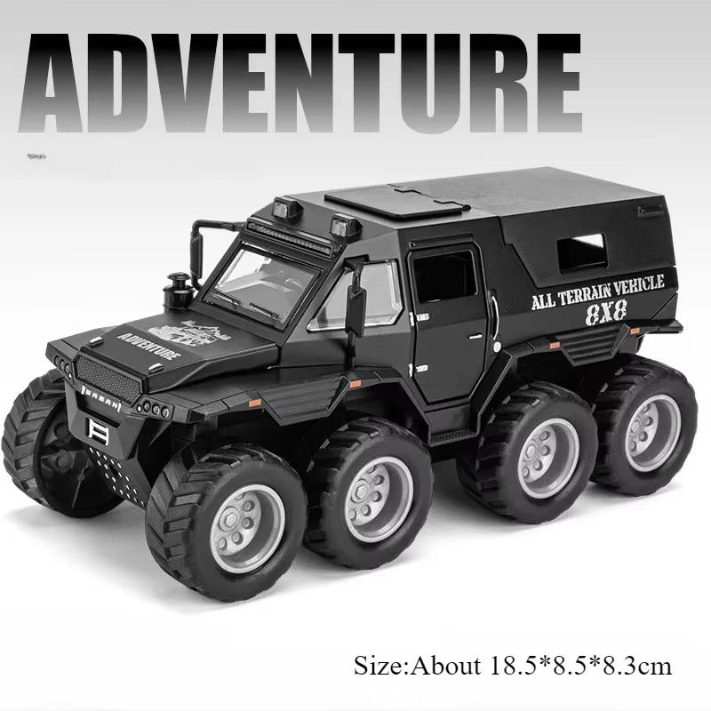 1:32 Русских Avtoros 8x8 Мамонт Модели Литые Машинки Игрушки Двери Открываются Звук Свет Инерционный Механизм Миниатюрные Транспортные Средства Забавный Подарок для Мальчиков