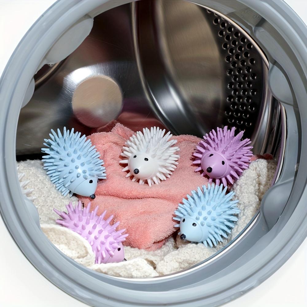 2/4/6pcs Reusable Hedgehog Laundry Detergent & Dryer Balls - Cute Anti-Tangle Wrinkle-Free Plastic Laundry Helper for Washer
