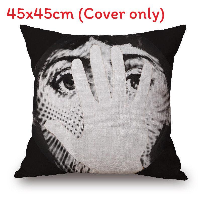 Linen Vintage Piero Fornasetti Face Throw Pillow Case With Elegant Design And Durable Material