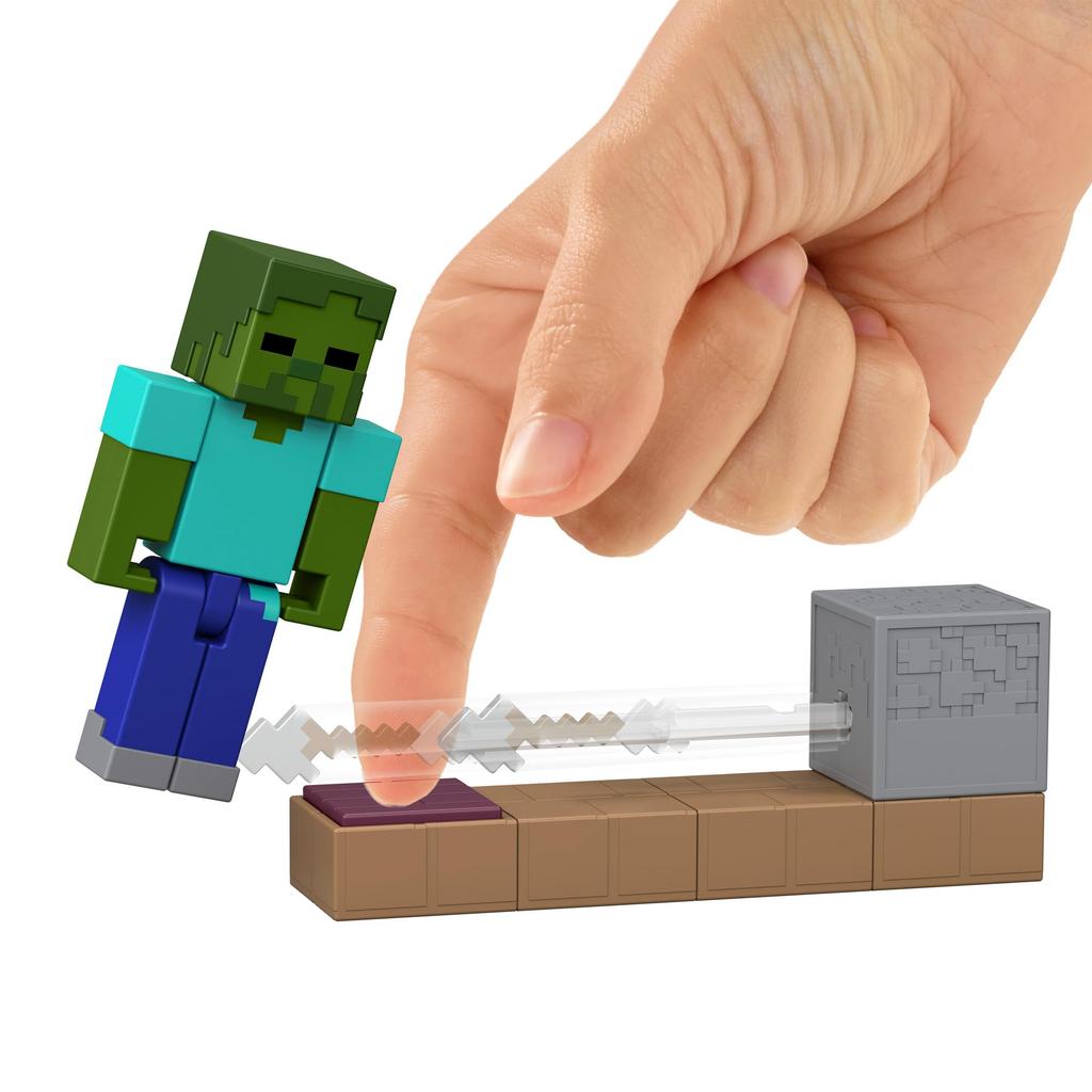 Mattel Набор фигурок Minecraft Basic, Фигурки для детей, Коробка с 4 фигурками, Возраст 6+, JKK00-986A