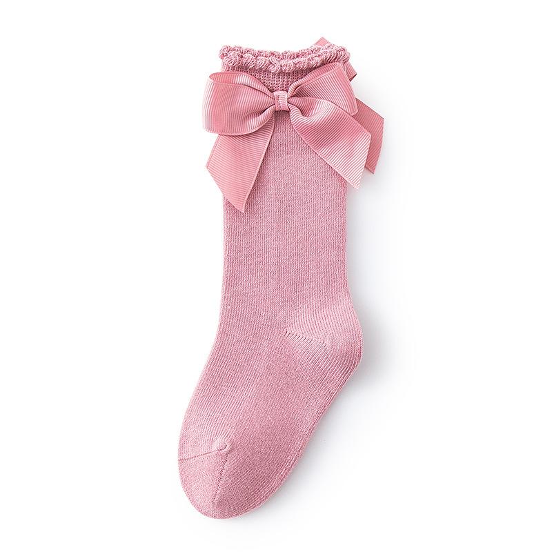 Baby Accessories New Girls' Socks Spring Summer Bow Princess Mother Kids Socks  Korean Children's Cotton Floor Socks
