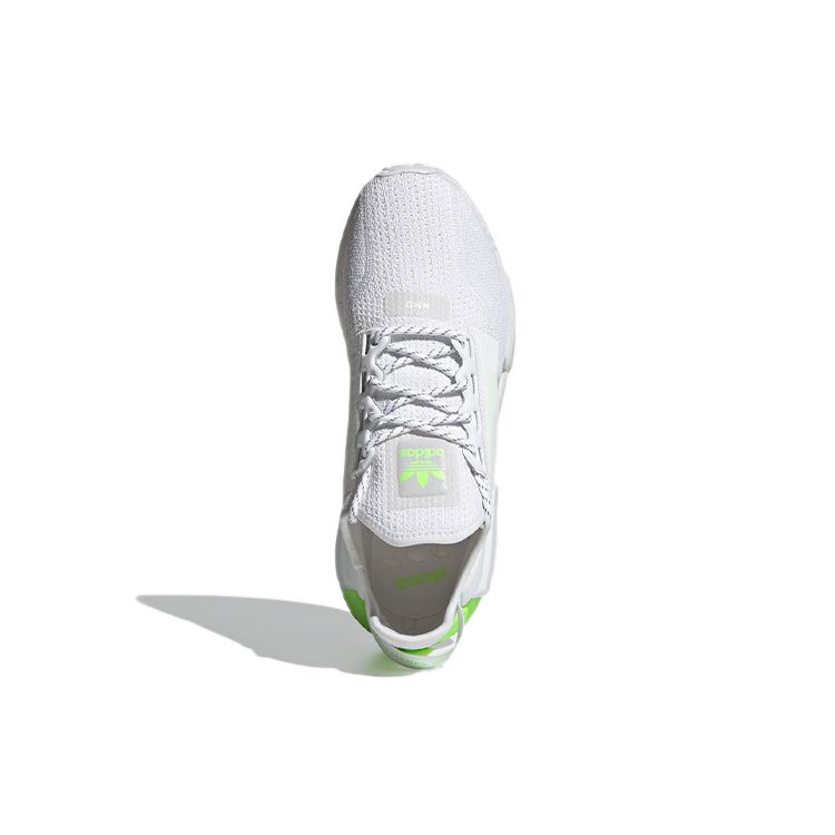 adidas Кроссовки унисекс NMD R1 V2 White Signal Green, обувь-белый GX4985