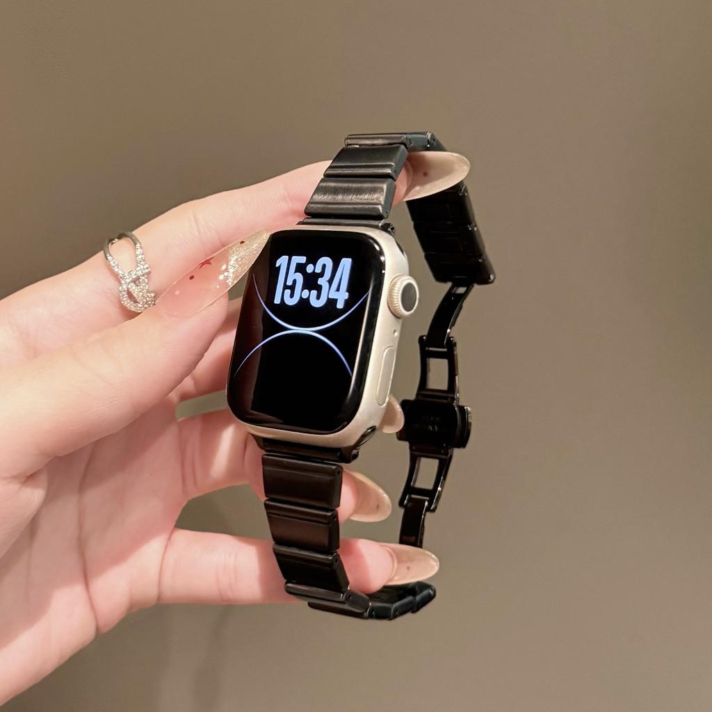 New bracelet magnetism Metal link For Apple Watch band Series 8/7/6/10/9 40mm 41mm 38mm 42mm 44mm 45mm 46mm Strap
