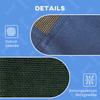 Outdoor Dog Sleeping Spot, Weatherproof Dog Bed, with Canopy, Foldable, 122 x 92 x 108 cm, Blue + Black