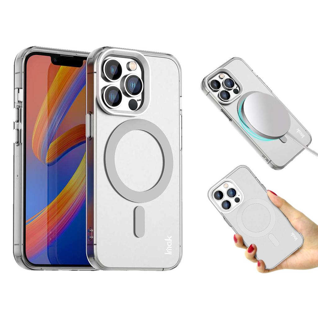 For iPhone 14 Pro Max Case Compatible with MagSafe Candy Color Anti Drop TPU+PET Back Cover