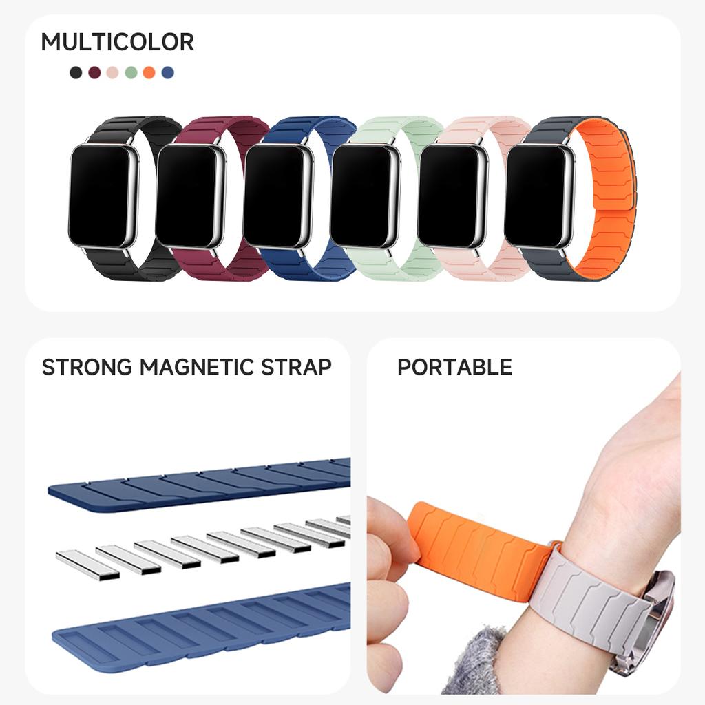 Магнитный ремешок для Xiaomi Mi 9 Pro 8 Pro Браслет Силиконовый Сменный браслет для RedMi Watch 4 5 Ремешок Correa Miband 9Pro