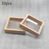 10pcs Plastic Dust-proof Jewelry Packaging Transparent Suspended Storage Boxes Storing Jewelry 3D Suspended Display Boxess