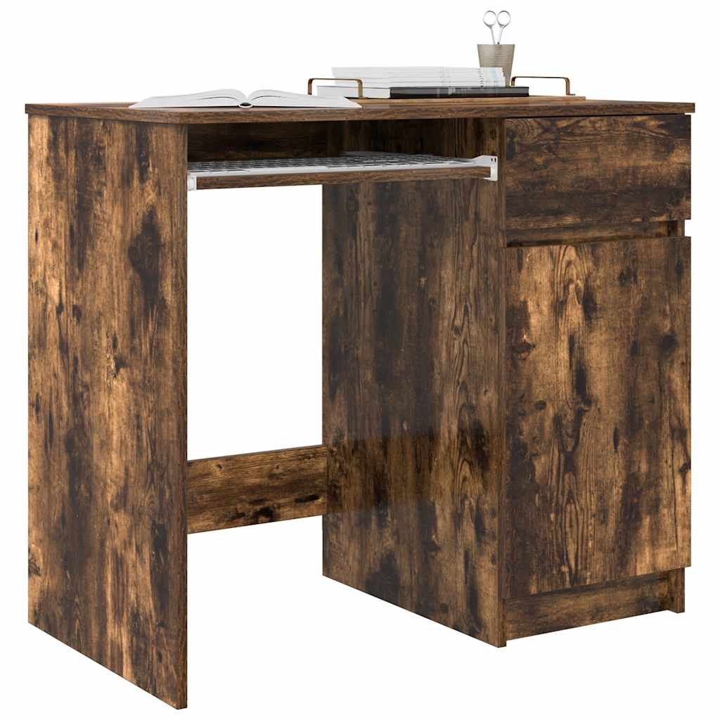 Smoked Oak Desk 86 x 49 x 76 cm Engineered Wood