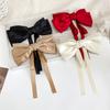 New Black Large Bow Ribbon Hair Clip for Women's Fashion Temperament Coil Hair Spring Clip Girl Hair Accessories