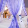 Романтическая принцесса, купол, москитная сетка, градиент, двойные цвета, кружевной балдахин для кровати, трехдверная подвесная сетка для кровати, занавеска