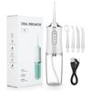 Oral Irrigator Portable Water Flosser, USB Rechargeable Water Jet Tooth Pick + 4 Jet Tip 3 Modes Waterproof Teeth Cleaner