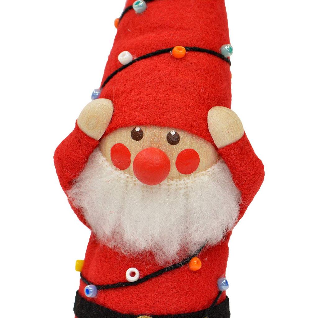 NORDIKA Nisse Nordica Nisse Christmas Wooden Doll Entangled In Illuminated (Santa Decorations/Red)