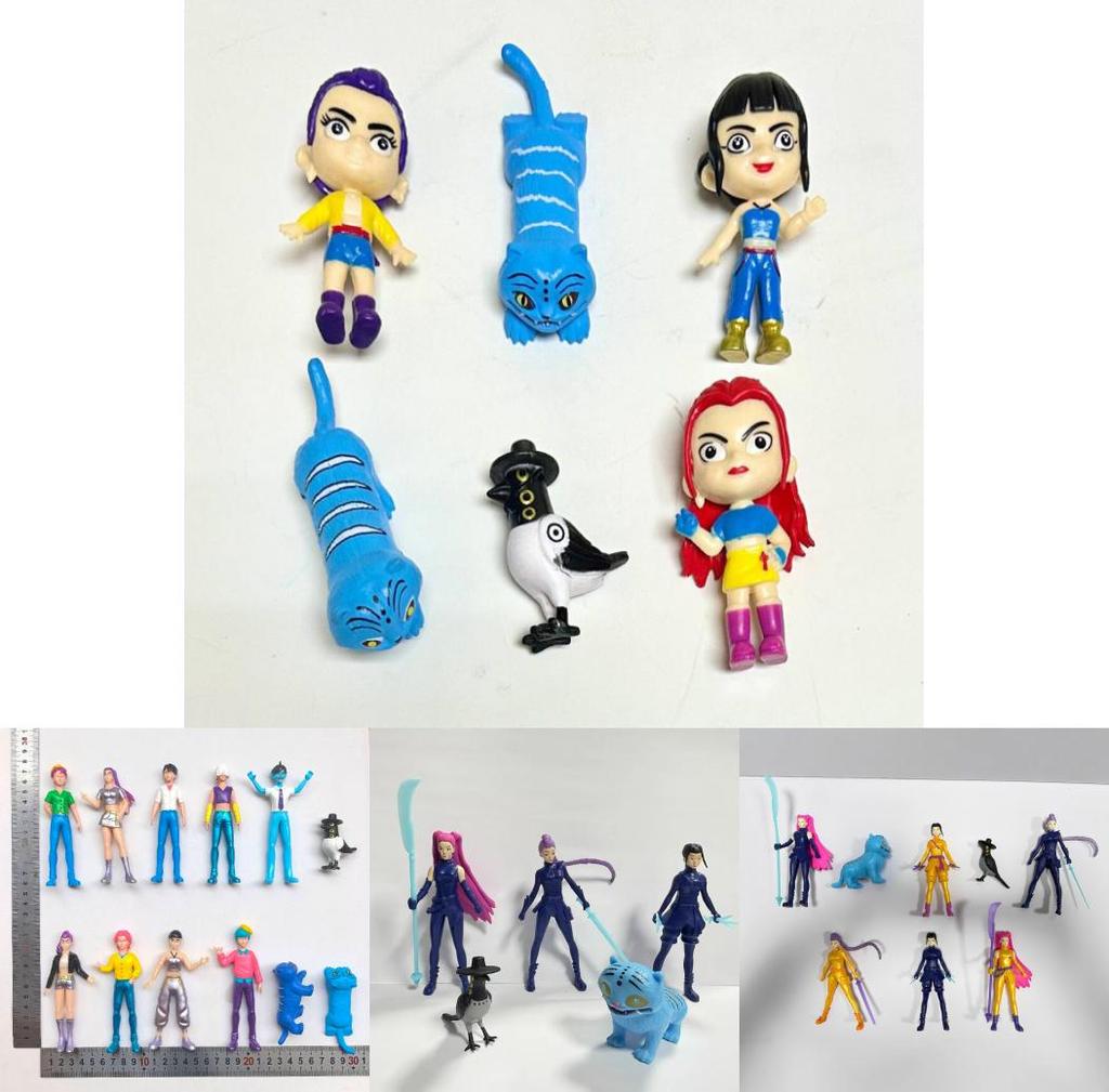 Kpop Demon Hunters Rumi Zoey Mira Character Model Desktop Decoration Set For Fans And Collectors