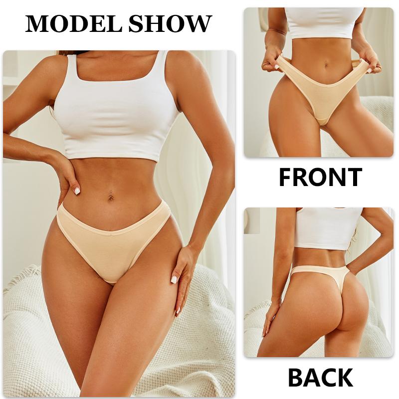 5 шт./компл. хлопковое комфортное нижнее белье для женщин, сексуальные дышащие стринги с низкой талией для девочек, однотонные спортивные трусики, эластичное нижнее белье-стринги