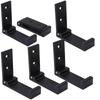 Rubonarie Folding Wall Hooks, Set of 6, for Bathrooms, Kitchens, and Garages (Black)