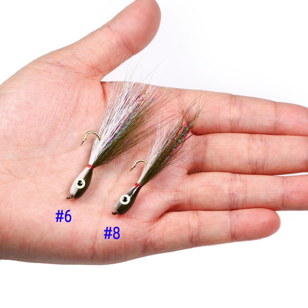 2 шт. приманка для ловли рыбы Thunder Creek Minnow Fly, светящиеся стримеры Bucktail 3D, рыбий глаз, мелкая рыбка, смолт, морская форель, окунь, щука, приманка для ловли рыбы