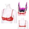 Womens Sheer Lace Half Cup Bralette Push Up Underwired Unlined Shelf Bra Bustier Lingerie