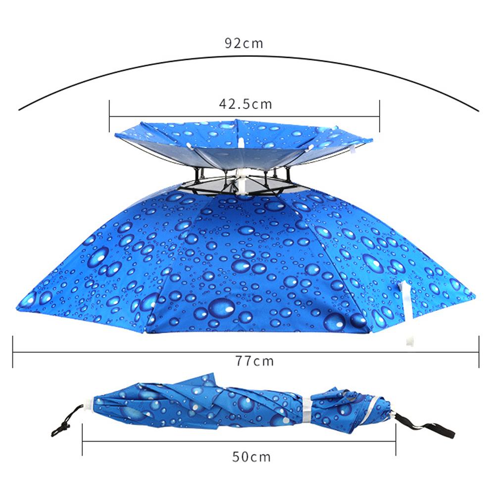 Дождевик Солнцезащитный Зонт Рыболовная Шляпа Двухслойная Ветрозащитная Голова Зонт Шляпа Рыболовные Инструменты