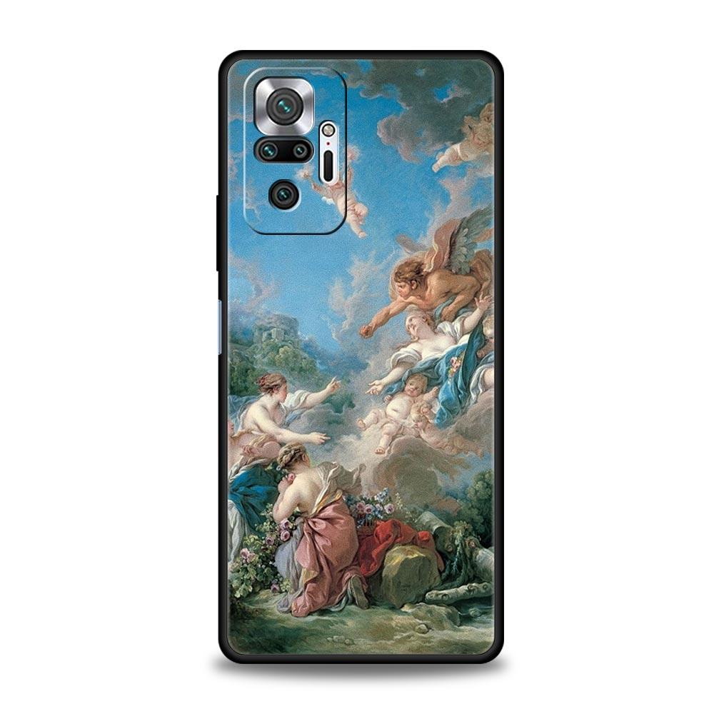 Классический эстетичный арт чехол для телефона для Xiaomi Redmi Note 14 13 5G 10 11 12 Pro Plus 4G 14C 13C 12C 10C Черная крышка