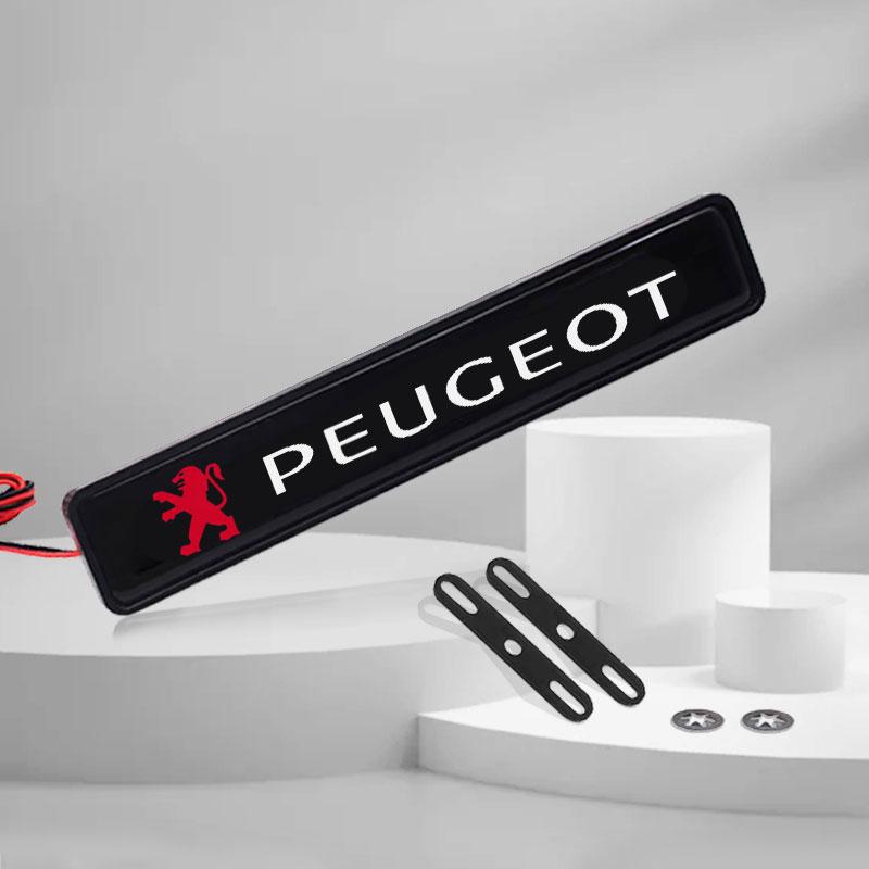 2026 Hot Car Sticker Car Decorative Light LED Front Hood Grille Emblem Badge Decor For Peugeot 407 3008 307 308 206 508 208 207