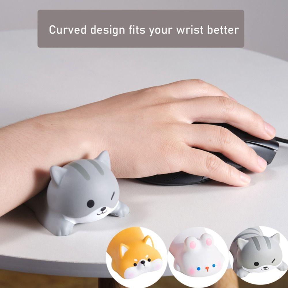 Коврик для мыши в форме животного с поддержкой из пены с памятью, медленно поднимающиеся мягкие игрушки, милая подставка для запястья, для стола