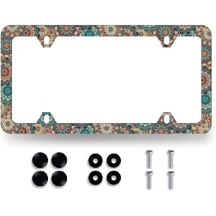 Рамка для номерного знака с колибри, цвет вишневого цвета, с цветами, держатель для номерного знака, цветная рамка для номерного знака для украшения автомобиля, птица из нержавеющей стали, для автомобиля