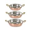 Handmade Copper Pan, 3-Piece Copper Pan and Skillet Set, Copper Omelette Pan, Copper Egg Frying Pan