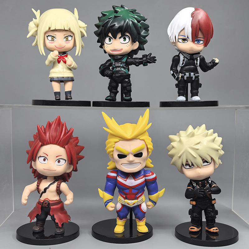 Набор чиби-фигурок My Hero Academia, Коллекционная модель-игрушка из аниме, Милый декор для рабочего стола, Подарок для фанатов Mha