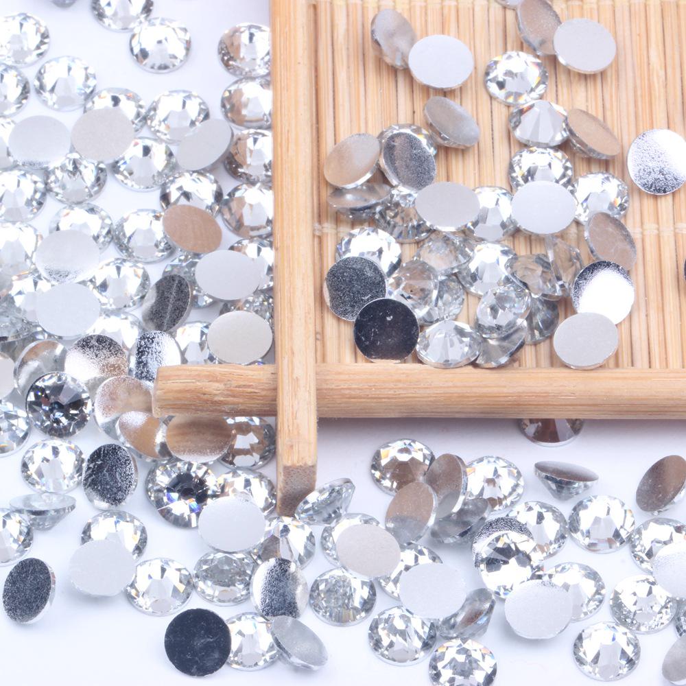 7mm 8mm Flatback Imitation Austrian Resin Rhinestones - White, White AB, Black - 14 Facets for Nails, Jewelry, and Hair Accessories