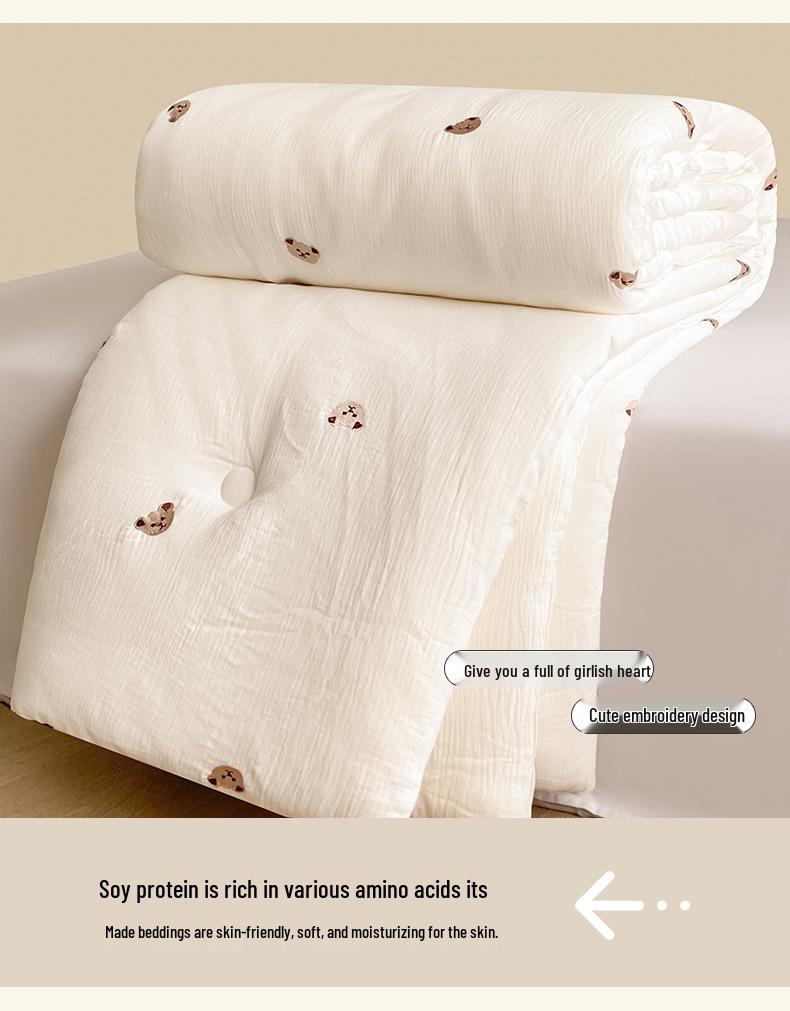 Двухслойное марлевое одеяло из соевого волокна - Теплое зимнее, Весенне-осеннее, Детское хлопковое одеяло и Летний прохладный вкладыш для одеяла