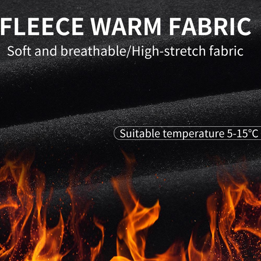 Wosawe Winter Men Cycling Set Thermal Fleece Soft Shell Jacket High Stretch Bicycle Riding Long Pants Warm Outdoor Sports Wear